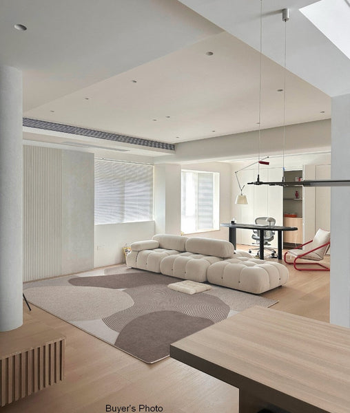 Living Room Modern Rugs, Modern Living Room Rug Placement Ideas, Extra Large Contemporary Area Rugs for Bedroom, Dining Room Floor Carpets-LargePaintingArt.com