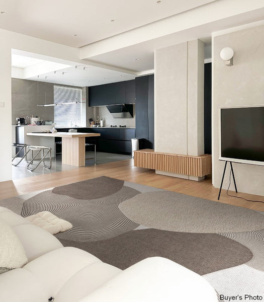 Living Room Modern Rugs, Modern Living Room Rug Placement Ideas, Extra Large Contemporary Area Rugs for Bedroom, Dining Room Floor Carpets-LargePaintingArt.com