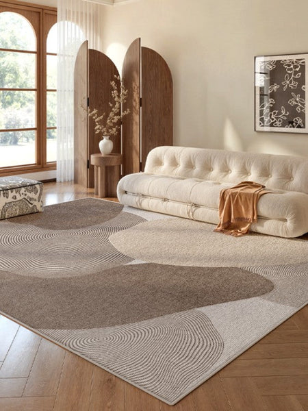 Living Room Modern Rugs, Modern Living Room Rug Placement Ideas, Extra Large Contemporary Area Rugs for Bedroom, Dining Room Floor Carpets-LargePaintingArt.com