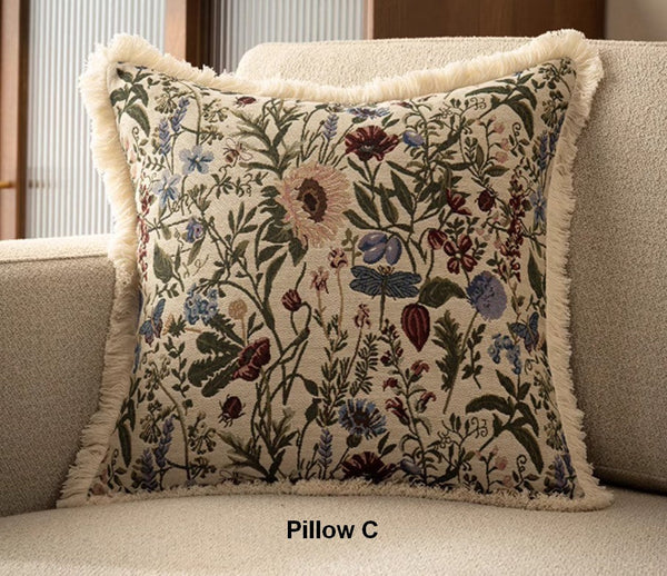 Flower Decorative Pillows for Bedroom, Decorative Pillow Covers, Extra Large Modern Geometric Pillows, Bohemian Decorative Sofa Pillows for Living Room-LargePaintingArt.com