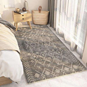 Thick Modern Rugs Next to Bed, Entryway Modern Runner Rugs, Contemporary Modern Rugs for Living Room, Modern Runner Rugs for Hallway-LargePaintingArt.com