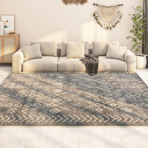 Morocco Contemporary Rug Ideas for Living Room, Hallway Modern Runner Rugs, Modern Runner Rugs Next to Bed, Large Modern Rugs for Dining Room-LargePaintingArt.com