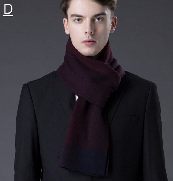 Formal Men Scarf Styles, Business Casual Scarf Men, Long Thick Wool Scarf, Men's Winter Scarf, Fashion Scarf, Christmas Gift for Men, Men's Wool Scarf Winter-LargePaintingArt.com