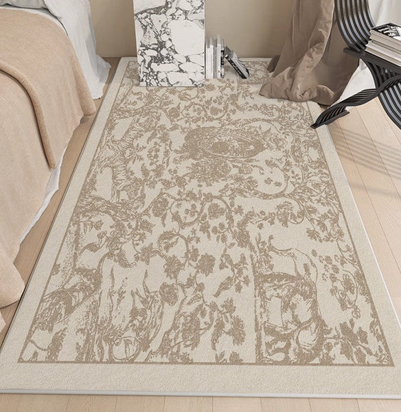 Thick Soft Rugs under Coffee Table, Contemporary Modern Rugs for Living Room, French Style Modern Rugs for Interior Design, Modern Rugs for Dining Room-LargePaintingArt.com