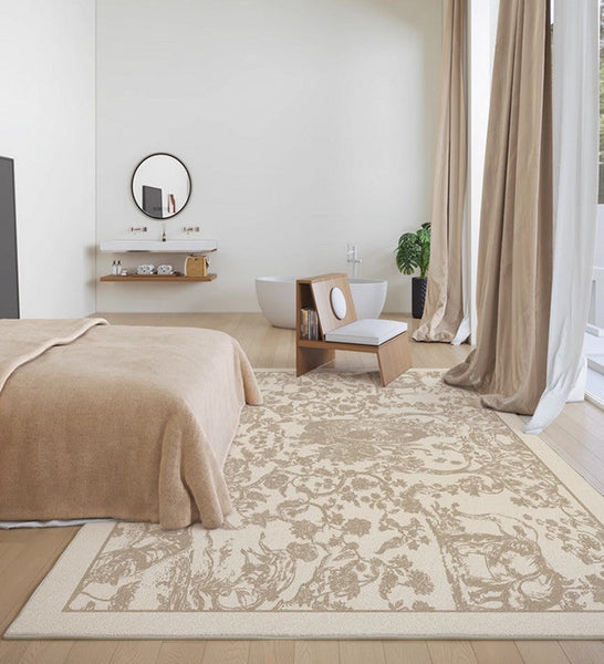 Thick Soft Rugs under Coffee Table, Contemporary Modern Rugs for Living Room, French Style Modern Rugs for Interior Design, Modern Rugs for Dining Room-LargePaintingArt.com
