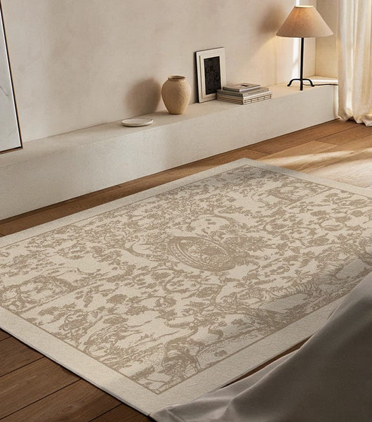 Thick Soft Rugs under Coffee Table, Contemporary Modern Rugs for Living Room, French Style Modern Rugs for Interior Design, Modern Rugs for Dining Room-LargePaintingArt.com