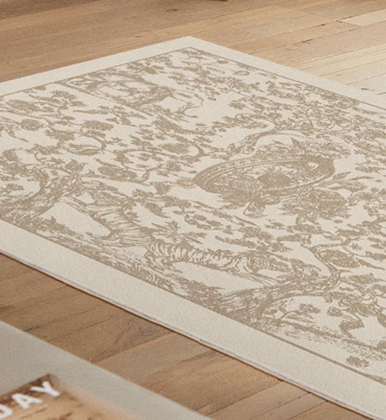 Thick Soft Rugs under Coffee Table, Contemporary Modern Rugs for Living Room, French Style Modern Rugs for Interior Design, Modern Rugs for Dining Room-LargePaintingArt.com