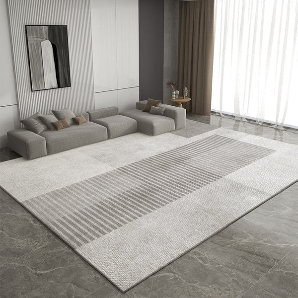 Living Room Modern Rugs, Dining Room Geometric Modern Rugs, Bedroom Modern Rugs, Extra Large Gray Contemporary Modern Rugs for Office-LargePaintingArt.com