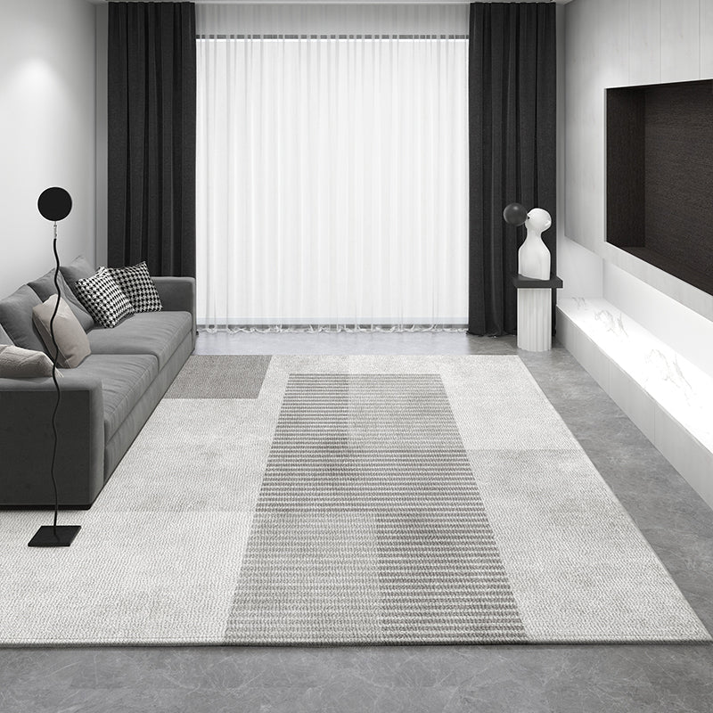 Living Room Modern Rugs, Dining Room Geometric Modern Rugs, Bedroom Modern Rugs, Extra Large Gray Contemporary Modern Rugs for Office-LargePaintingArt.com