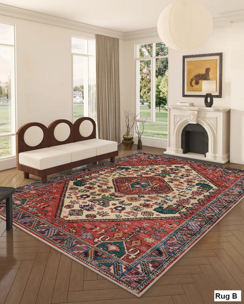 Vintage Rugs for Bedroom, Persain Rugs for Dining Room, Oversized Area Rugs for Living Room, Extra Large Vintage Persian Rugs, Antique Persian Rug-LargePaintingArt.com