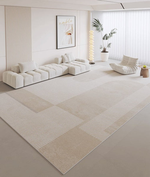 Unique Contemporary Modern Rugs, Large Geometric Carpets, Extra Large Modern Rugs under Dining Room Table, Abstract Modern Rugs for Living Room-LargePaintingArt.com