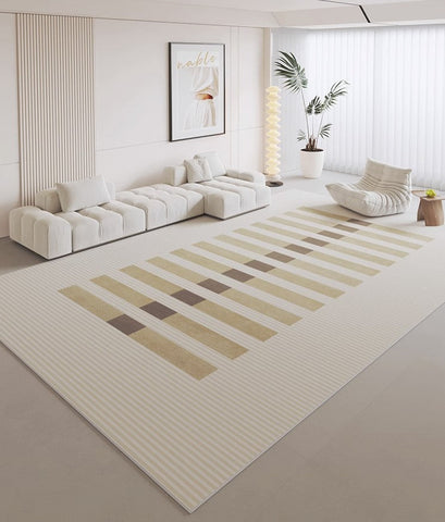 Living Room Rug Placement Ideas, Modern Rugs in Dining Room, Bedroom Geometric Area Rugs, Contemporary Modern Rugs for Kitchen-LargePaintingArt.com