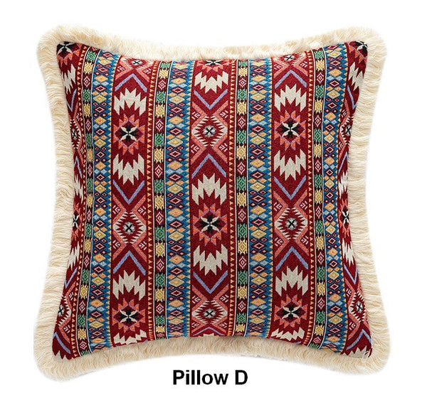 Oriental Throw Pillow for Couch, Bohemian Decorative Sofa Pillows for Living Room, Modern Geometric Decorative Throw Pillows for Bedroom-LargePaintingArt.com
