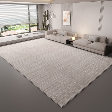 Modern Rugs for Office, Large Modern Rugs in Living Room, Grey Modern Rugs under Sofa, Abstract Contemporary Rugs for Bedroom, Dining Room Floor Carpets-LargePaintingArt.com