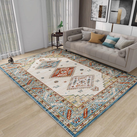 Morocco Area Rugs for Living Room, Traditional Persain Rugs for Bedroom, Traditional Colorful Persian Rugs, Vintage Area Rugs for Dining Room-LargePaintingArt.com