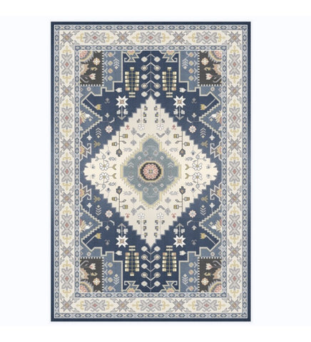 Vintage Area Rugs for Dining Room, Morocco Area Rugs for Living Room, Traditional Persain Rugs for Bedroom, Traditional Colorful Persian Rugs-LargePaintingArt.com