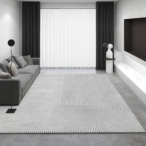 Geometric Modern Rugs for Sale, Modern Rug Placement Ideas for Living Room, Abstract Rugs for Dining Room, Contemporary Modern Rugs for Bedroom-LargePaintingArt.com