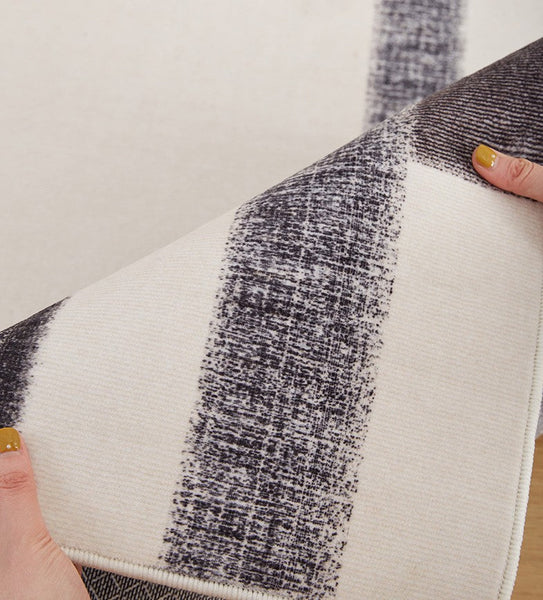 Abstract Area Rugs for Living Room, Geometric Contemporary Modern Rugs Next to Bed, Modern Carpets for Office, Modern Soft Rugs under Dining Room Table-LargePaintingArt.com