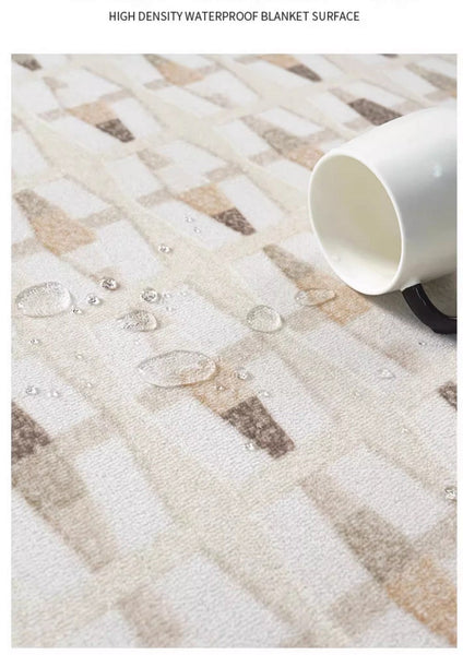 Abstract Area Rugs for Living Room, Modern Rugs under Dining Room Table, Modern Carpets for Kitchen, Geometric Contemporary Modern Rugs Next to Bed-LargePaintingArt.com