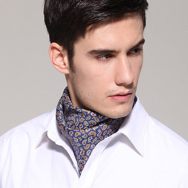 Mens Dress Silk Scarf, Skinny Silk Scarf Men, Pure Silk Square Scarf, Soft Silk Scarf Mens, Silk Neckerchief For Men, Summer Silk Scarf Men, Formal Silk Scarf Mens, Small Square Silk Scarf-LargePaintingArt.com