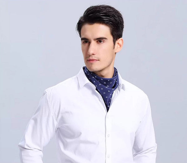 Summer Silk Scarf Men, Formal Silk Scarf Mens, Small Square Silk Scarf, Mens Dress Silk Scarf, Skinny Silk Scarf Men, Pure Silk Square Scarf, Soft Silk Scarf Mens, Silk Neckerchief For Men-LargePaintingArt.com