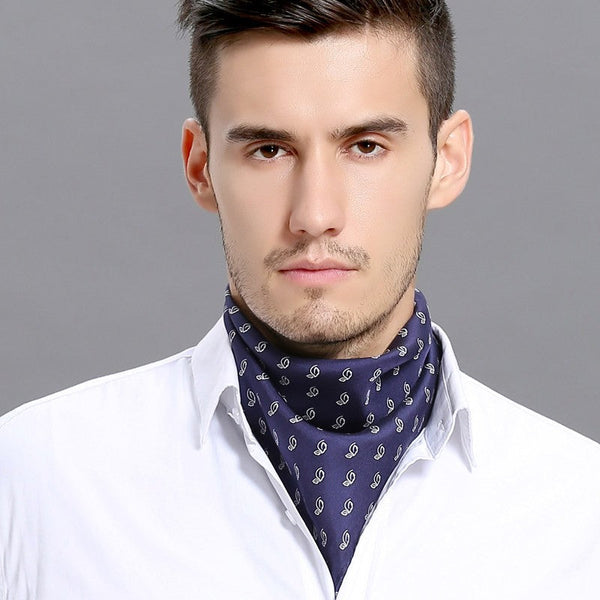 Casual Silk Scarf Mens, Short Silk Scarf Business, Mens Silk Head Scarf, Professional Thin Silk Scarf, Mens Silk Neck Scarf, Silk Scarf For Work, Small Silk Scarf Men, Silk Scarf For Suit-LargePaintingArt.com