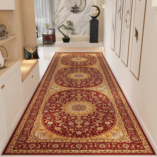 Long Narrow Hallway Runners, Kitchen Runner Rugs, Washable Entryway Runner Rug Ideas, Colorful Persian Runner Rugs for Bedside, Non Slip Entrance Runner Rugs-LargePaintingArt.com