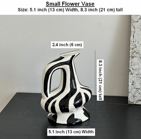 Porcelain Bud Vases, Handmade Water Holding Flower Vases, Modern Ceramic Flower Vases, Small Flower Vases on Table-LargePaintingArt.com