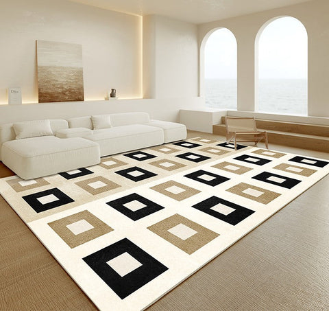 Large Modern Rugs for Living Room, Abstract Modern Area Rugs for Bedroom, Geometric Modern Rugs for Sale, Contemporary Rugs for Bathroom-LargePaintingArt.com