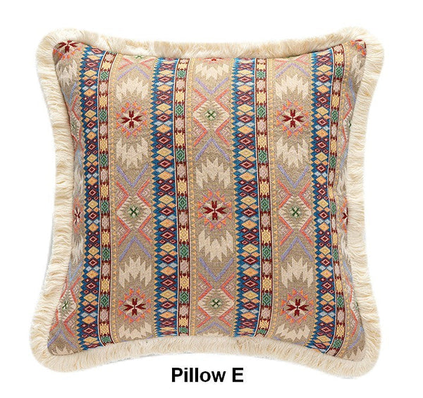 Oriental Throw Pillow for Couch, Bohemian Decorative Sofa Pillows for Living Room, Modern Geometric Decorative Throw Pillows for Bedroom-LargePaintingArt.com