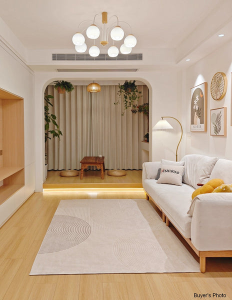 Bedroom Floor Rugs, Geometric Contemporary Rugs for Dining Room, Extra Large Modern Rugs for Living Room, Oversized Modern Rug for Living Room-LargePaintingArt.com