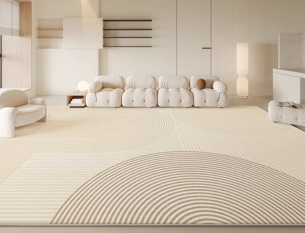 Bedroom Floor Rugs, Geometric Contemporary Rugs for Dining Room, Extra Large Modern Rugs for Living Room, Oversized Modern Rug for Living Room-LargePaintingArt.com