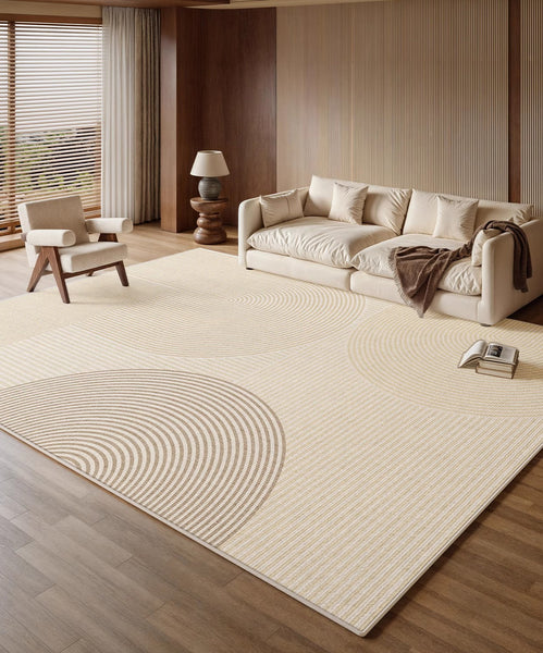 Bedroom Floor Rugs, Geometric Contemporary Rugs for Dining Room, Extra Large Modern Rugs for Living Room, Oversized Modern Rug for Living Room-LargePaintingArt.com