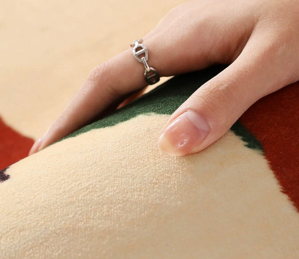 Colorful Modern Rugs for Living Room, Dining Room Geometric Modern Rugs, Mid Century Modern Rugs, Contemporary Modern Rugs under Coffee Table-LargePaintingArt.com