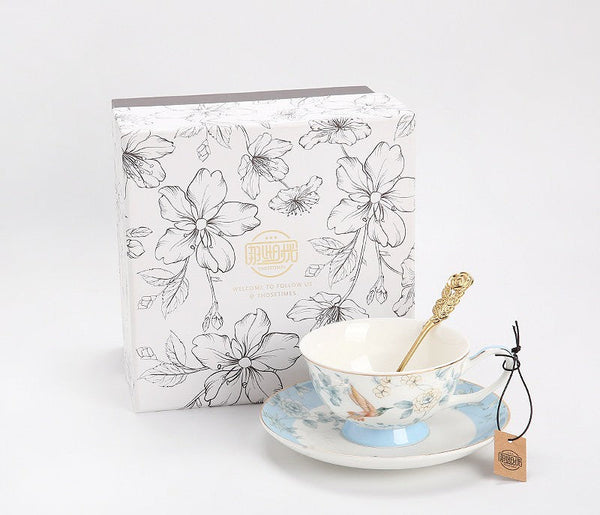 Ceramic Tea Cup Set, Luxury Tea Cup with Saucer, Elegant Coffee Cup, Porcelain Coffee Cup, Porcelain Tea cups, British Tea Cup Set, Afternoon Tea Cup with Saucer Set-LargePaintingArt.com