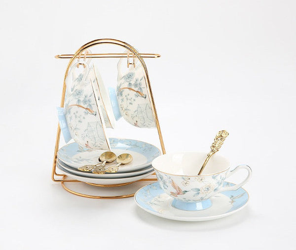 Ceramic Tea Cup Set, Luxury Tea Cup with Saucer, Elegant Coffee Cup, Porcelain Coffee Cup, Porcelain Tea cups, British Tea Cup Set, Afternoon Tea Cup with Saucer Set-LargePaintingArt.com