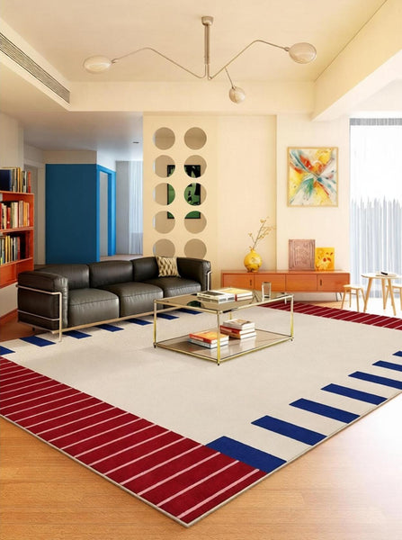 Geometric Modern Rugs, Modern Carpets under Coffee Table, Colorful Modern Rugs for Bedroom, Contemporary Modern Rugs for Living Room-LargePaintingArt.com
