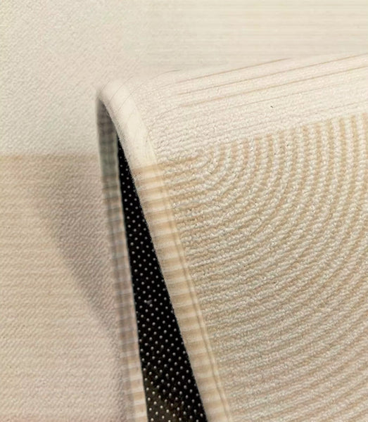 Circular Modern Rugs under Chairs, Dining Room Contemporary Round Rugs, Bedroom Modern Round Rugs, Geometric Modern Rug Ideas for Living Room-LargePaintingArt.com