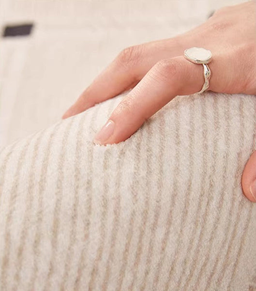 Bedroom Circular Modern Rugs, Mid Century Modern Rugs under Chairs, Geometric Round Rugs for Dining Room, Contemporary Modern Rugs-LargePaintingArt.com