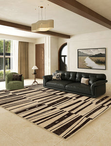 Contemporary Abstract Rugs Next to Bed, Modern Rugs under Dining Room Table, Geometric Modern Carpets for Office, Large Modern Rugs for Living Room-LargePaintingArt.com
