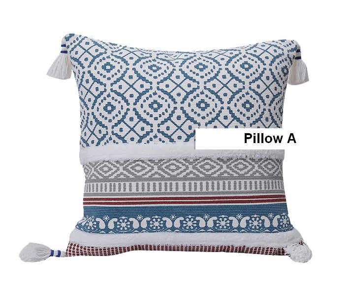 Geometric Modern Sofa Pillows for Bedroom, Square Pillows for Couch, Modern Decorative Pillow for Interior Design, Contemporary Decorative Pillow Covers-LargePaintingArt.com