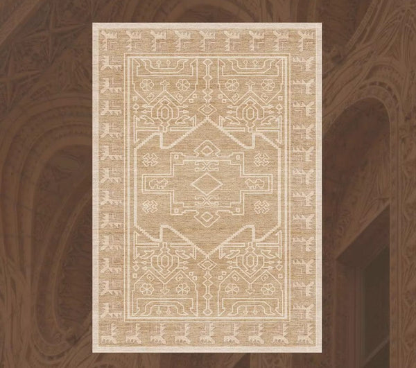 Large Modern Rugs under Dining Room Table, Contemporary Abstract Rugs Next to Bed, Geometric Modern Carpets for Office, Vintage Soft Turkish Rug for Living Room-LargePaintingArt.com