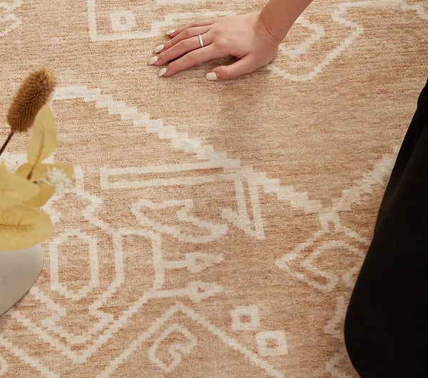 Large Modern Rugs under Dining Room Table, Contemporary Abstract Rugs Next to Bed, Geometric Modern Carpets for Office, Vintage Soft Turkish Rug for Living Room-LargePaintingArt.com