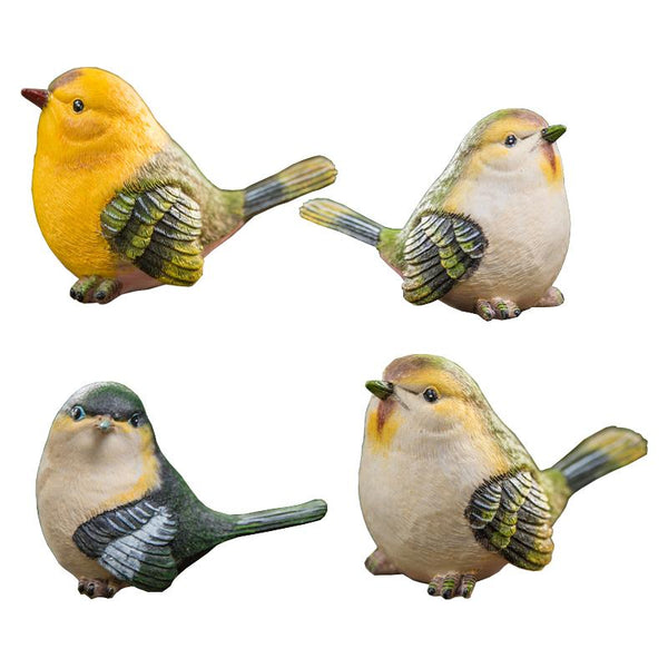 Singing Birds in the Garden, Animal Resin Statue for Garden Ornament, Lovely Birds Statues, Outdoor Decoration Ideas, Garden Ideas-LargePaintingArt.com