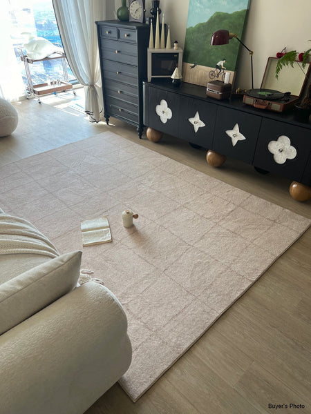 Geometric Contemporary Modern Rugs Next to Bed, Modern Rugs under Dining Room Table, Abstract Area Rugs for Living Room-LargePaintingArt.com