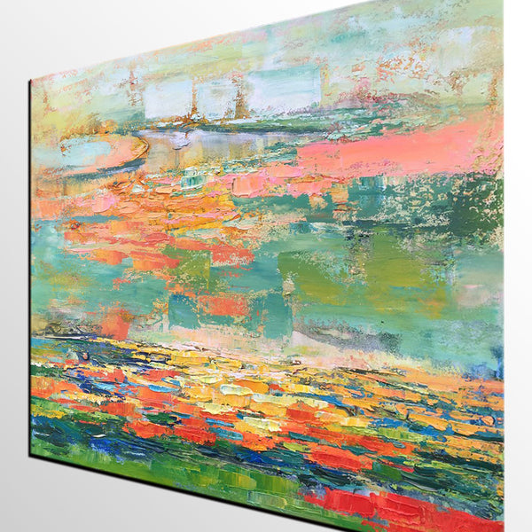 Acrylic Abstract Painting, Contemporary Wall Art Paintings, Heavy Texture Canvas Painting, Custom Abstract Painting for Living Room-LargePaintingArt.com