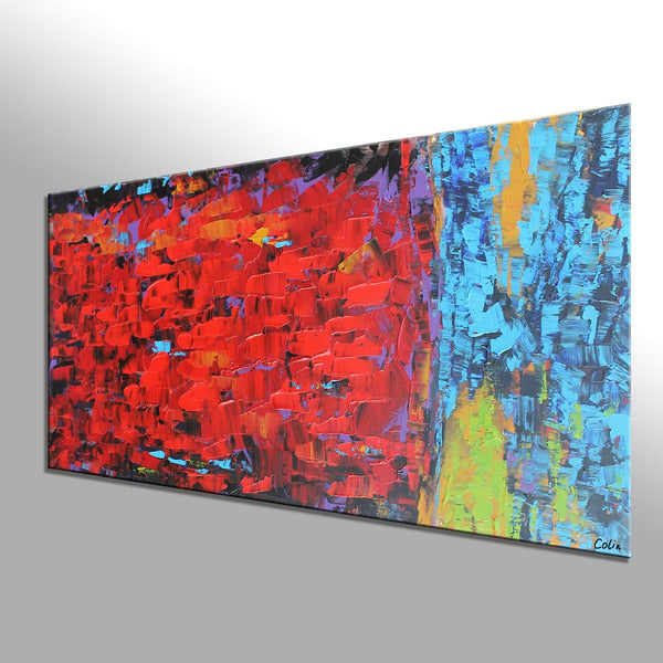 Custom Acrylic Art Painting, Large Canvas Art, Abstract Painting for Sale, Bedroom Canvas Art-LargePaintingArt.com