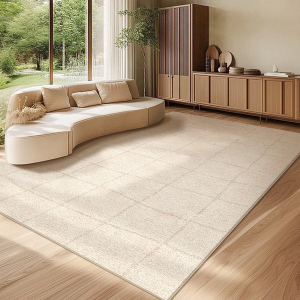 Geometric Contemporary Modern Rugs Next to Bed, Modern Rugs under Dining Room Table, Abstract Area Rugs for Living Room-LargePaintingArt.com