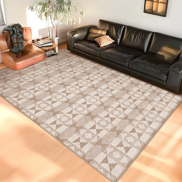Contemporary Abstract Rugs under Dining Room Table, Large Modern Rugs for Living Room, Mid Century Modern Rugs for Bedroom-LargePaintingArt.com