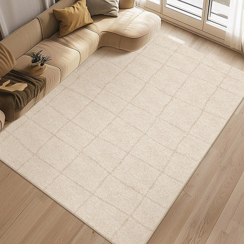 Geometric Contemporary Modern Rugs Next to Bed, Modern Rugs under Dining Room Table, Abstract Area Rugs for Living Room-LargePaintingArt.com